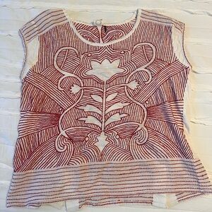 AKEMI + KIN Artistic Red Embroidered Women's Blouse